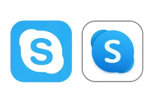Old and New Icons of Skype App