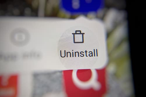 Uninstall Icon in Phone Screen