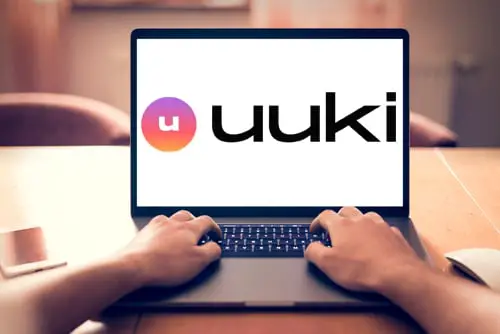 Uuki logo in laptop screen